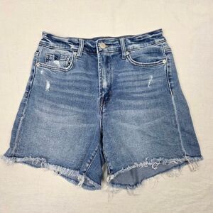 Zenana Distressed Denim Shorts Womens Small